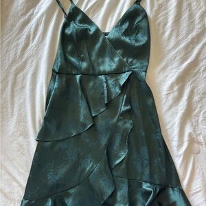Altar'd State Teal Asymmetrical Dress